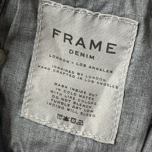 FRAME L'Homme Slim Jeans Men 29 x 34 Blue Placid Dark Wash LMH691 Stretch - Picture 7 of 16